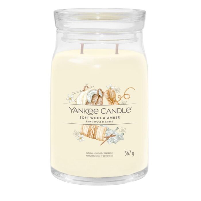 Yankee Candle Soft Wool & Amber - Signature Large Jar